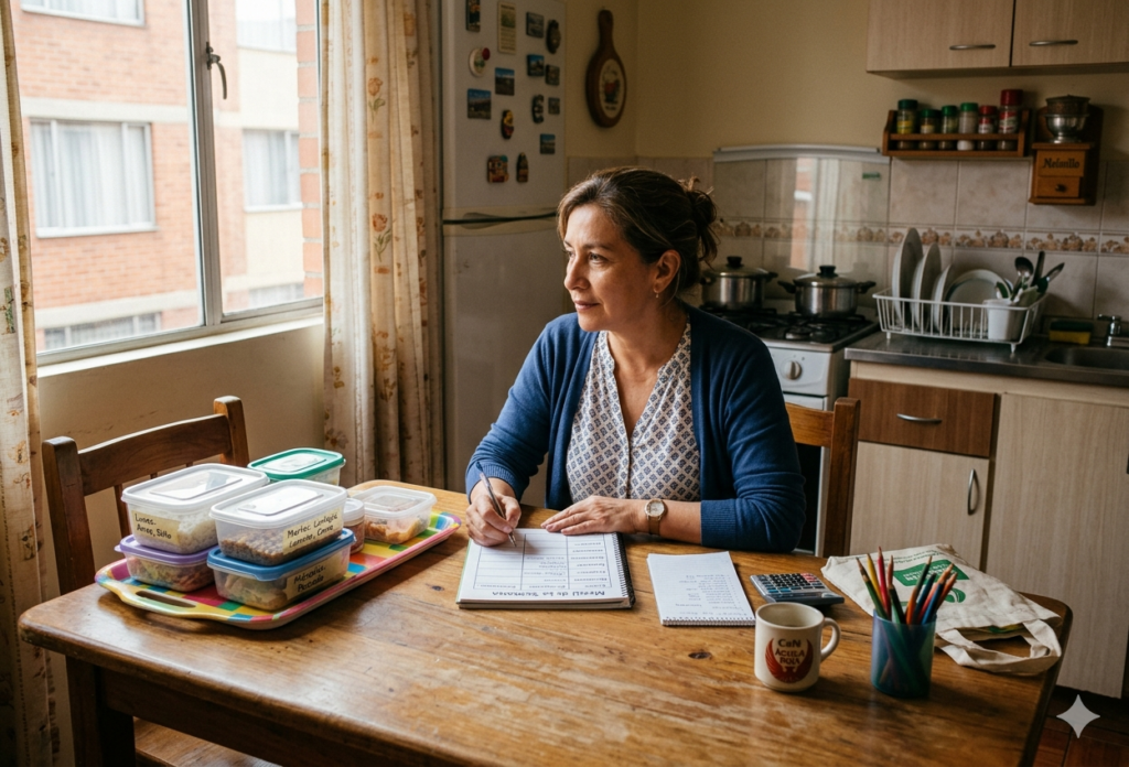 Cómo organizar comidas semanales sin complicaciones en una casa ocupada en un hogar colombiano